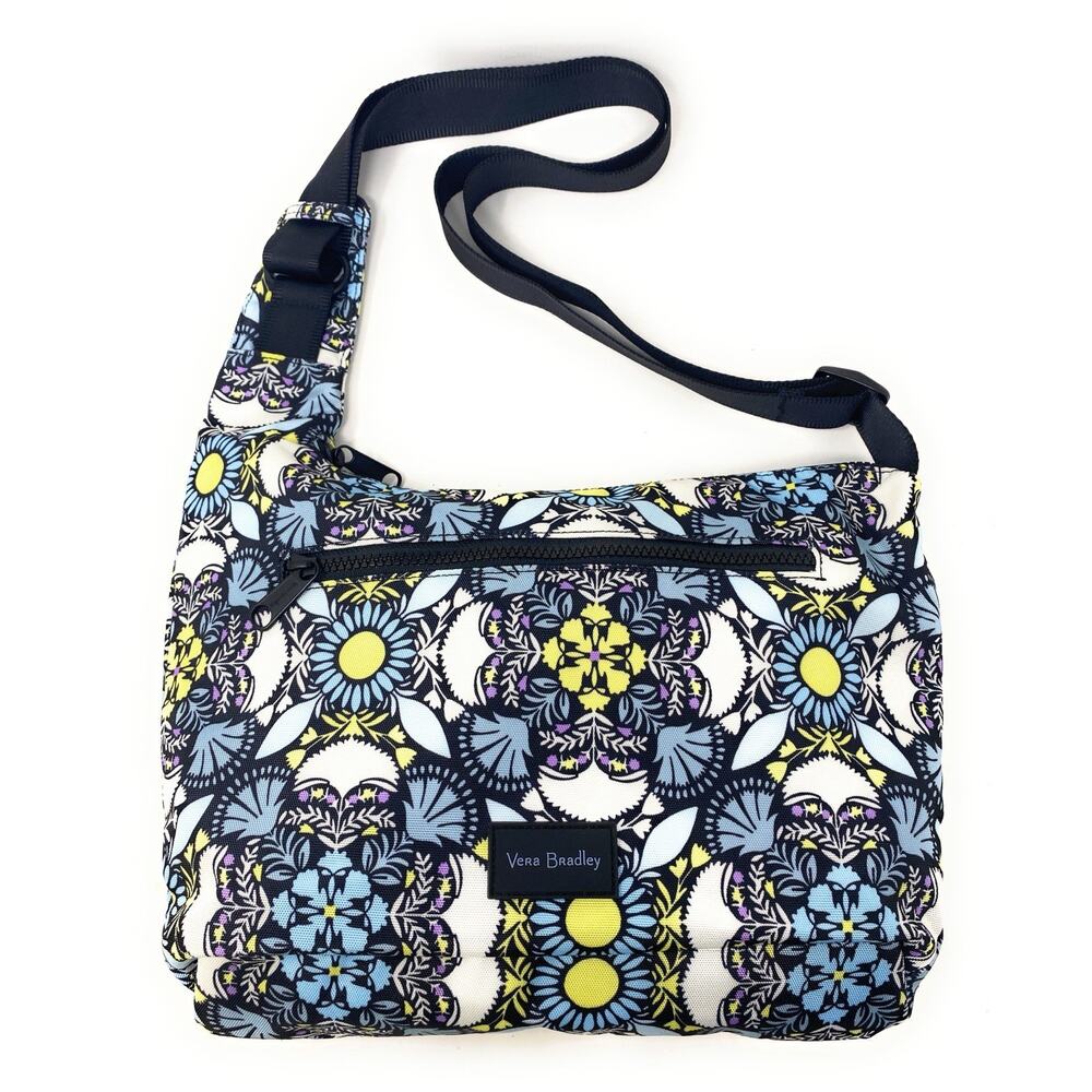 VERA BRADLEY Women's Lighten Up Reactive Crossbody Sling Purse Plaza Medallion